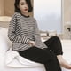 thumbnail image 4 of Conjunto de pijama para mujer, ropa de dormir de manga larga, conjuntos de pijama con cuello redondo, 4 of 5