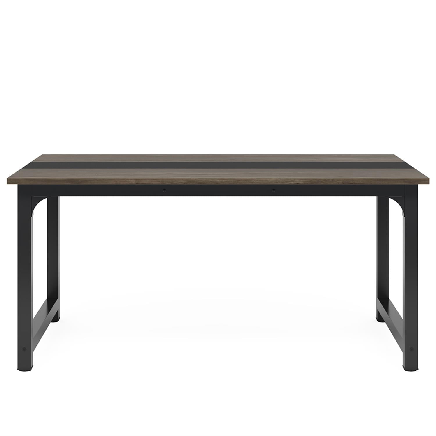Demi Bonn 63" Modern Large Computer Desk, Rectangular Meeting Table Executive Desk, Simple Study Work Desk for Home Office, Study, Living Room, Gray