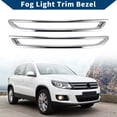 thumbnail image 2 of Recubrimiento de luz de niebla Unique Bargains para Mazda CX-30 2020-2022, recubrimiento de faro trasero izquierdo, derecho, marco de luz de niebla ABS, 1 par tono plateado, 2 of 7