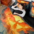 thumbnail image 4 of Castle Fairy Animal Phoenix Bedding Comforter Set,Chinese Mythology Full Bedding Set, 4 of 8