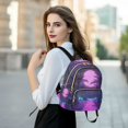 thumbnail image 6 of FORMRS Mini Backpack Purse for Women Travel Daypack Casual Shoulder Bag, Pink Neon Road, 6 of 7