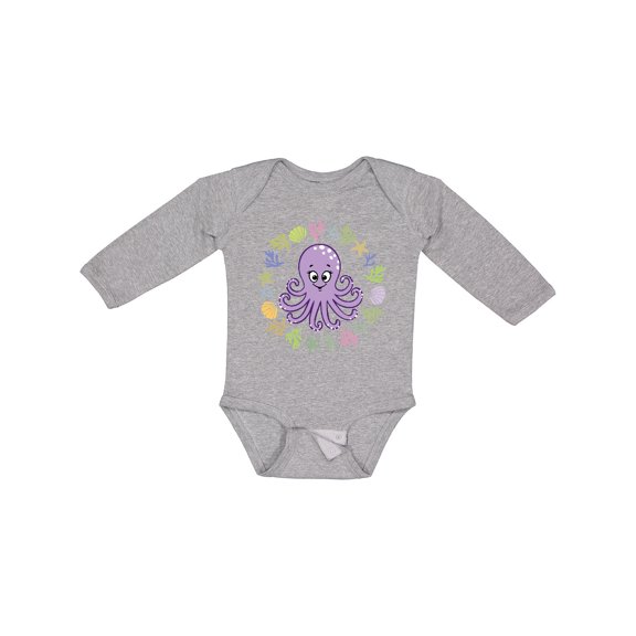 Inktastic Octopus Cute Girls Girls Long Sleeve Baby Bodysuit