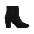 thumbnail image 3 of BLISSFUL STEP Women's Round Toe Block High Heels Ankle Boots, 3 of 6