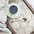 thumbnail image 5 of RoomMates 6" x 6" White Marble Hexagon Peel and Stick Tiles for Bathroom 4 Pack, 5 of 8