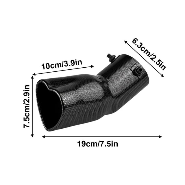 Btomtd Gomme de Queue Modifiée pour Voiture, Gomme de Queue en Forme de Cœur, Noir