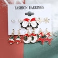 thumbnail image 1 of Conjunto de combinación de aretes de botón con campana de copo de nieve de la serie navideña brillar Electrónica, 1 of 1