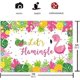 thumbnail image 4 of Fondo de flamenco para cumpleaños, fiesta, verano, tropical, flamencos, fotografía, piscina, aloha, hawaiano, luau, playa, decoración, evento, pancarta, cena., 4 of 5