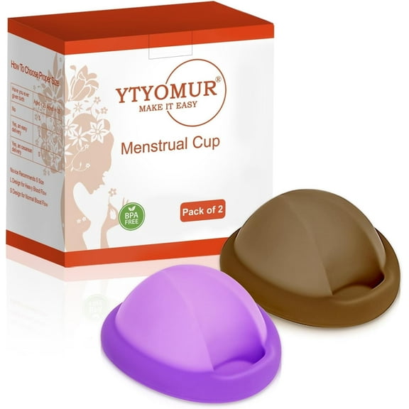 Reusable Menstrual Disc - Soft & Comfortable, Leakproof Menstrual Cup Alternative - Set of 2 (Large & Small Sizes)