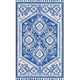 thumbnail image 2 of nuLOOM Noreen Kilim Tassel Area Rug, 6 x 9, Blue, 2 of 5