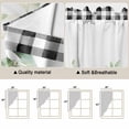 thumbnail image 5 of Green Eucalyptus Leaves Swag Valances for Windows, Kitchen Curtains 36 Inch Length 2 Panels Set, Modern Art Farmhouse Plaid Short Curtains for Small Windows Rod Pocket Cafe Curtains Drapes 28"x36", 5 of 8