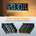 thumbnail image 3 of TOYOOSKY 16" Large Digital Wall Clock with 8 RGB Led Display & Remote Control, 3 of 8