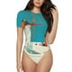 thumbnail image 1 of Fotbe Colorful Greek Windmills Body de Mujer con Cuello Redondo y Mangas Cortas, Sin Mangas Ajustado, Suave, Cómodo y Básico-Large, 1 of 7