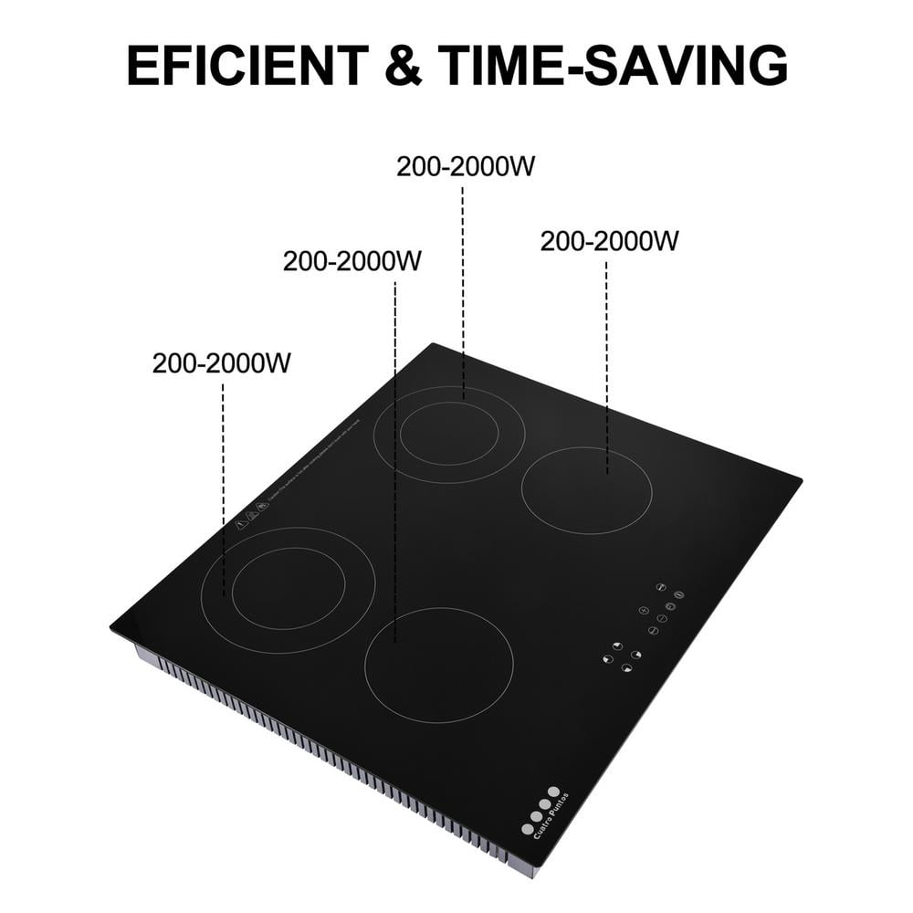 Kagrote Commercial Electric Hob Touch Control Countertop Electric Top Stove Induction Cooker Touch Control Cooking Countertop for Stone Pot Bibimbap forceful