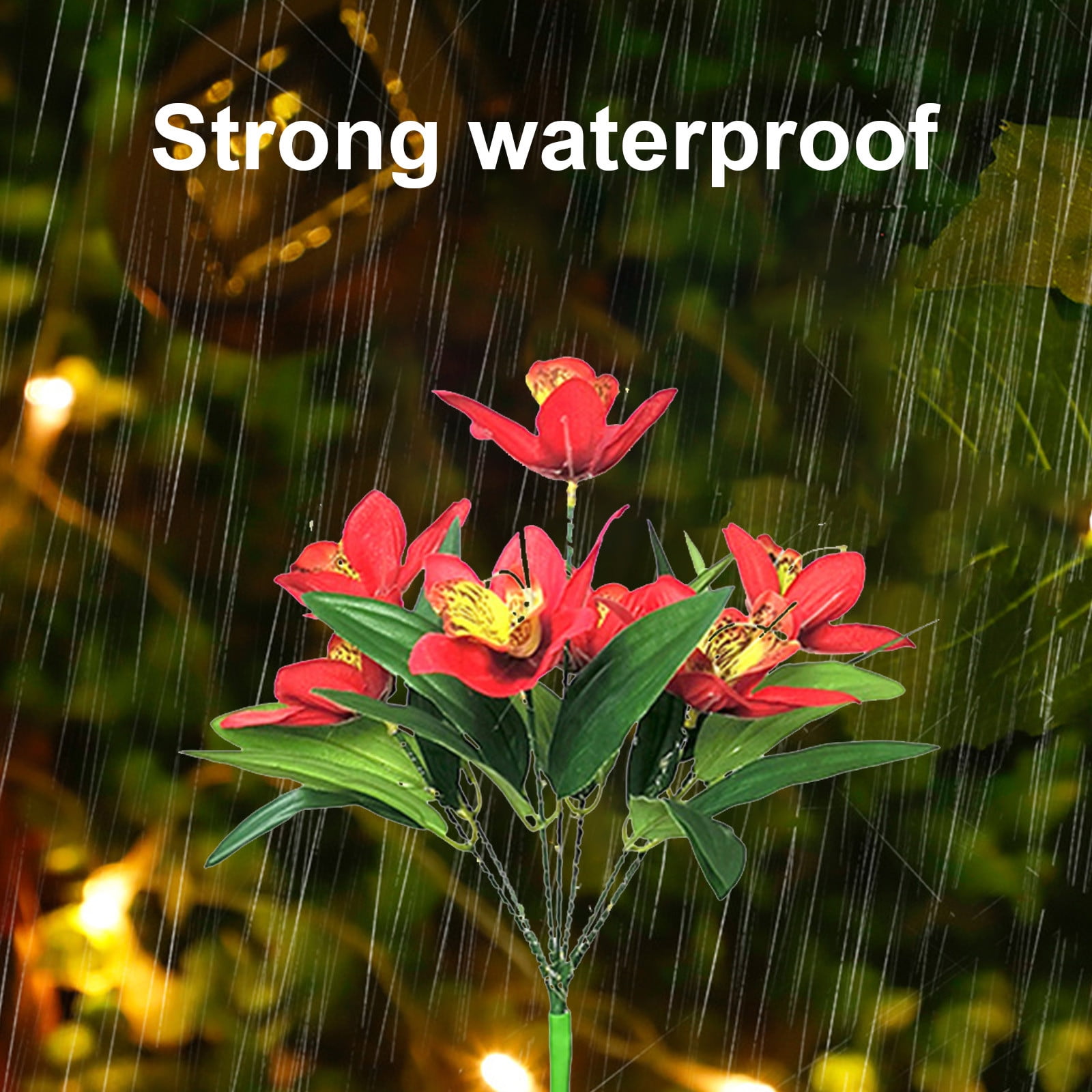 Solar Outdoor Lights waterproof Solar Flower Lights Outdoor, Solar Flowers Garden Decorative Lights Waterproof Led Landscapes Stake Lights Auto On/Off Bright Up To 8 Hrs Home Decor