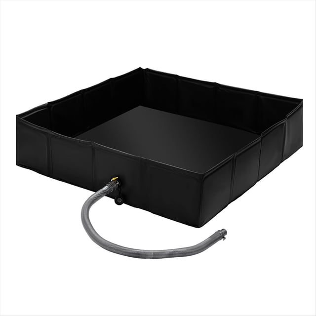Portable Shower Pan, 41 X 41 X 10Inch Outdoor Shower Base Foldable Shower Base with Drain Pipe Camp Shower Mat