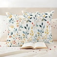 thumbnail image 3 of Colorful Botanical Spring Outdoor Waterproof Pillow Covers, Farmhouse Summer Leaves Decorative Square Throw Pillowcase Sofa Cushion Sham for Patio/Couch/Chair, 16"x16" 2 Pack, 3 of 8