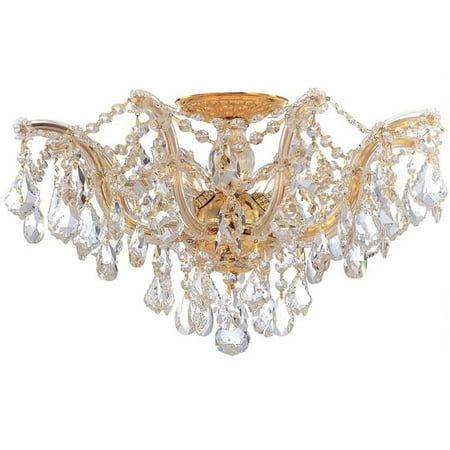 

Barclay Avenue Collection Crystal 5 Light Ceiling Mount in Classic Style 19 inches Wide By 11.5 inches High-Swarovski Spectra Crystal Type-Gold Finish