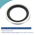 thumbnail image 3 of Unique Bargains G1/2 Carbon Steel Nitrile Rubber Bonded Sealing Washers, 5 Pack, 3 of 5