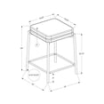 thumbnail image 3 of Set of 2 Grey Fabric Barstools - Counter Height Kitchen Stools, Black Metal Frame, Modern Design, 26" High, Padded Seats, Easy Assembly, Perfect for Home Bar, 3 of 6