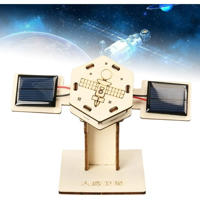 Creative Artificial Satellite Space Models,Solar Satellite Model Making Handmade Science Experiment DIY Kit(1pcs)
