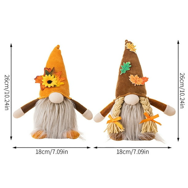 Lighted Fall Gnomes Autumn Decorations, Thanksgiving Light Up