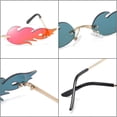 thumbnail image 3 of HAHDAXIA Lunettes de Soleil Polygone Flamme pour Femmes Sans Monture Fête Colorées Punk Lunettes Cosplay Lunettes Hommes, 3 of 7