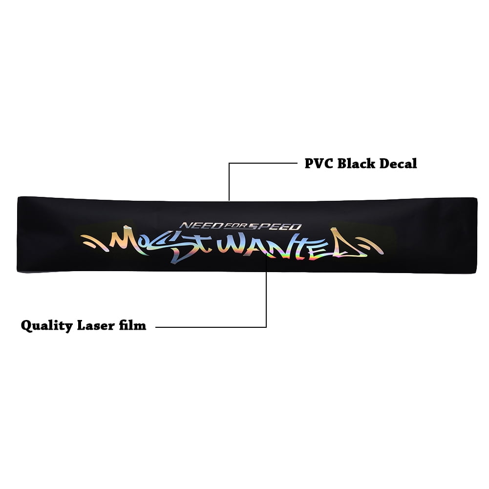 8" x 54" SILVER Vinyl Decal Sun Strip Windshield Shade Eyebrow Banner