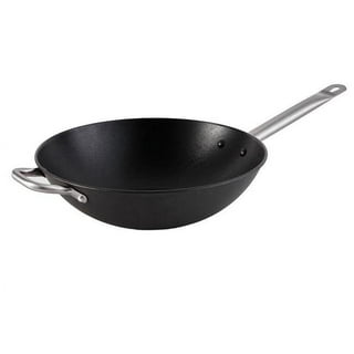 ZXFDMSWJ Cast Iron Wok Pan Large Iron Pan Extra Large Pot Old-Fashioned  Thick Cast Iron Pan Canteen Cooking Cooked Iron Pan Oversized Infinite