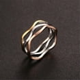 thumbnail image 6 of 7mm Irregular Hollow 3 Wave Band Women's Stainless Steel Engagement Ring Sz 4-11, 6 of 8