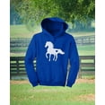 thumbnail image 4 of Gift For Horse Lover - Love Horses Kids Hoodie X-Large Blue, 4 of 6