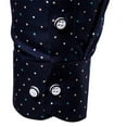 thumbnail image 5 of Njoeus Men's Fashion Printed Long Sleeve Shirts Cotton Slim Fitted Button Up T-Shirt Casual Business Casual Work Dress Shirts for Men S-XL Summer Savings Navy, 5 of 9