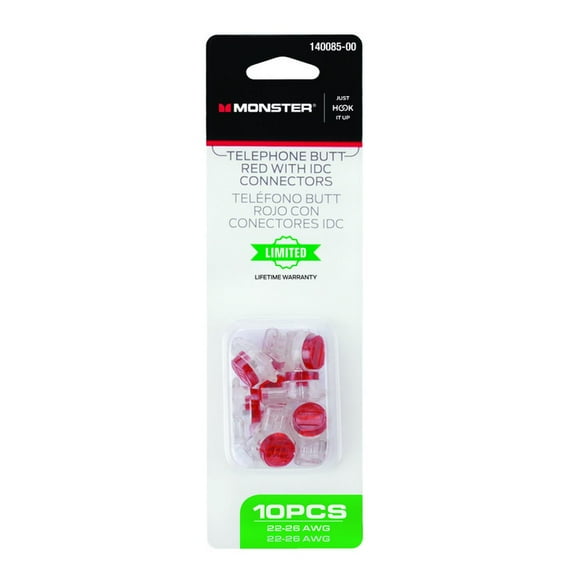 Monster Jhiu 140085-00 Red Telephone Butt IDC Connectors