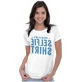 thumbnail image 3 of My Selfie Funny Mirror Image Nerd Gym Womens Fitted Plus Size Graphic Tee Brisco Brands 3X, 3 of 5