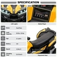 thumbnail image 4 of VOLTZ TOYS 12V ATV Off-Road Ride-On Car for Kids, Electric 4-Wheeler Motorized Quad Toy Vehicle with High/Low Speed Switch, LED Headlights & MP3 Player, Yellow, 4 of 6