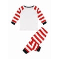 thumbnail image 6 of Parent Child Pajamas Set, Christmas Elk Tops Stripe Stripe Long Pants, 6 of 10