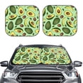 thumbnail image 2 of Disketp 2 Piece Avocado With Seeds Pattern Windshield Sunshades,Folding Windshield Sun Shade For Car Suv Trucks Sedan,Blocks Uv Rays Sun Visor Protector-Small, 2 of 7