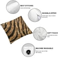 thumbnail image 4 of BANET  Texture Print Throw Pillow Covers Animal Skin Pattern Decorative Pillowcases Soft Cushion Covers for Sofa Couch Bed Home Decor 12x12in, 4 of 5