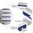 thumbnail image 6 of Navy Blue Grey Waterproof Fabric Shower Curtain, Farmhouse Watercolor Modern Geometric Shower Curtain for Bathroom Curtains Bathtubs Hotel Washable Shower Curtains with 12 Hooks Standard 60x72, 6 of 6