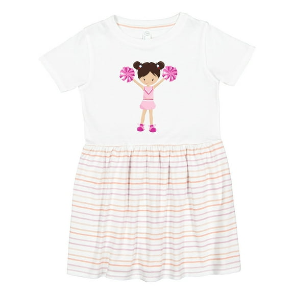 Inktastic Cheerleaders, Cute Girl, Brown Hair, Cheerleading Girls Toddler Dress