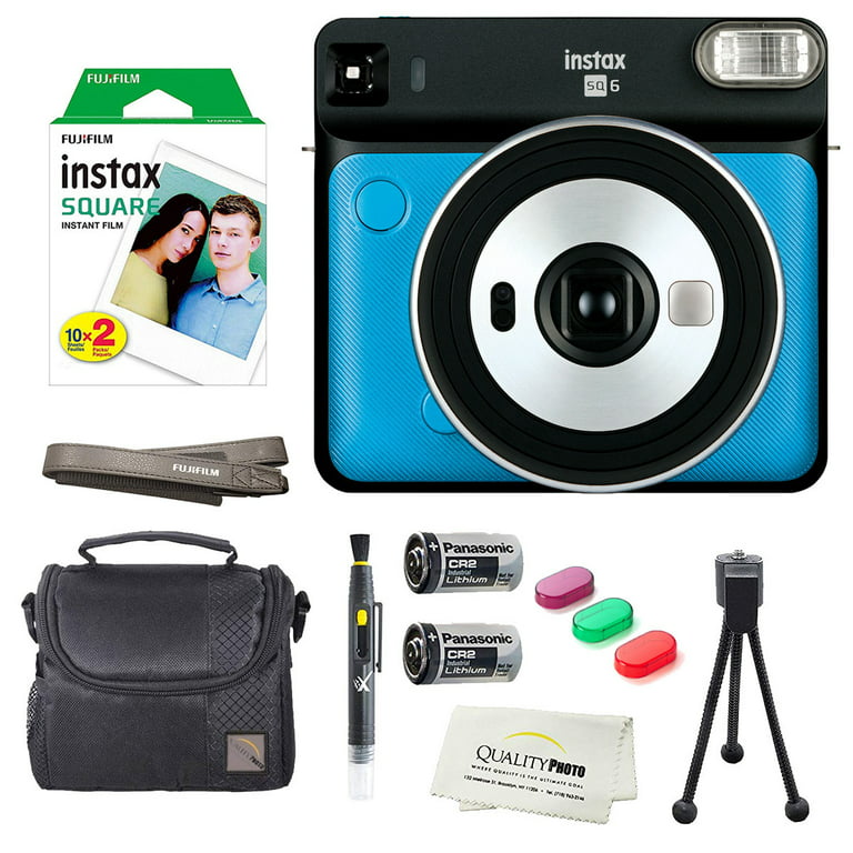 Fujifilm Instax SQUARE SQ6 Instant Film Camera (Metallic Blue) +
