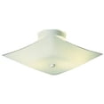 thumbnail image 1 of Design House 501338 2-Light 11.2 in. White Square Glass Ceiling Mount- White Finish, 1 of 1