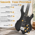 thumbnail image 6 of Ktaxon 44in Electric Bass Guitar with 20W Amp, 4 String Flame Style Bass Guitar Starter Kit, Black, 6 of 10