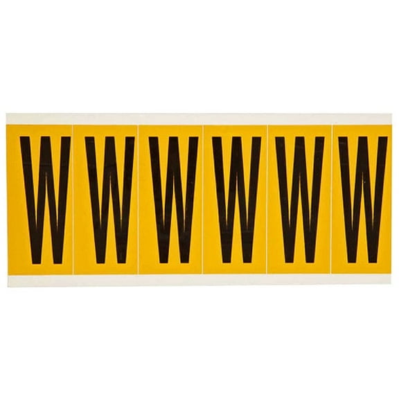 Brady LetterLabel,Vinyl,3-1/2inH,1-1/2inW 1550-W