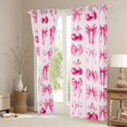 thumbnail image 3 of jejeloiu Pink Bowknot Curtains Pack of 2 (42x84 Each),Kawaii Cherry Curtains Blackout For Bow Girls, 3 of 6