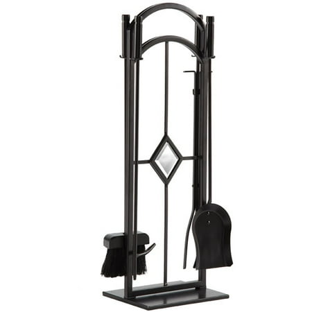 Pleasant Hearth 5 Piece Diamond Fireplace Toolset Walmart Com