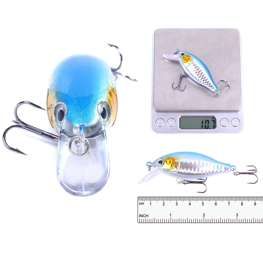 HENGJIA Crankbaits Fishing Lures, Square Bill Crankbait, Bass Fishing Lure, 3D Eyes Fishing Gear Trout Lure for Shallow Water, Freshwater, Saltwater