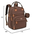 thumbnail image 4 of BabbleRoo Original Diaper Bag Backpack – Large 26L Baby Bag with Changing Pad, Insulated Bottle Pockets & Stroller Straps, Waterproof Travel Bag for Moms & Dads, Brown, 4 of 7