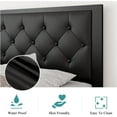 thumbnail image 6 of Laisnet Queen Size Upholstered Bed Frame with Faux Leather Button Tufted Headboard & Metal Slat Support, 6 of 7