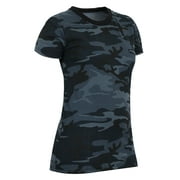 Rothco Womens Long Length Camo T-Shirt,Midnight Blue Camo