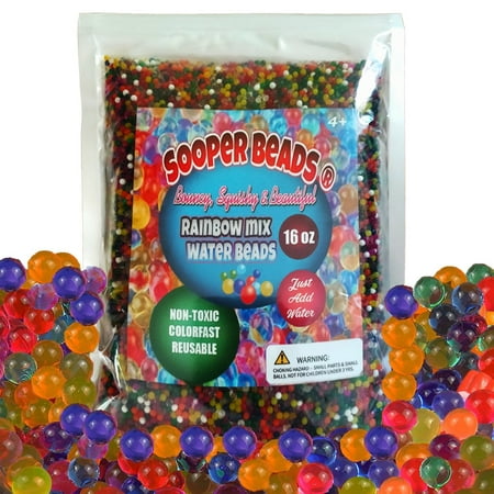 SooperBeads Water Beads 16 oz (45,000 beads) for Orbeez Spa Refill, Sensory Toys, and Decor (1 Pound)